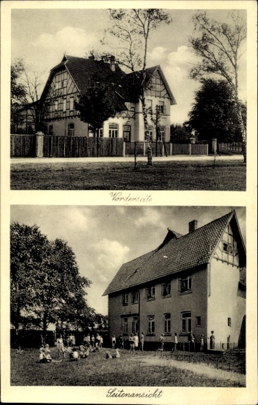 Postcard Hambühren in Lower Saxony, Landheim Sophienschule, front, side view