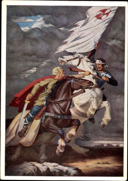 Artist Postcard Kampf, H., Around the Flag, HDK 198
