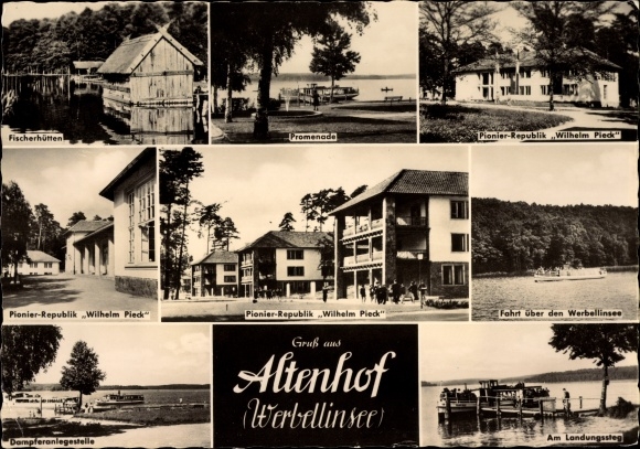 KP Schorfheide Altenhof Werbellinsee, chaty rybackie, Republika Pionierska Wilhelm Pieck, impreza nad jeziorem