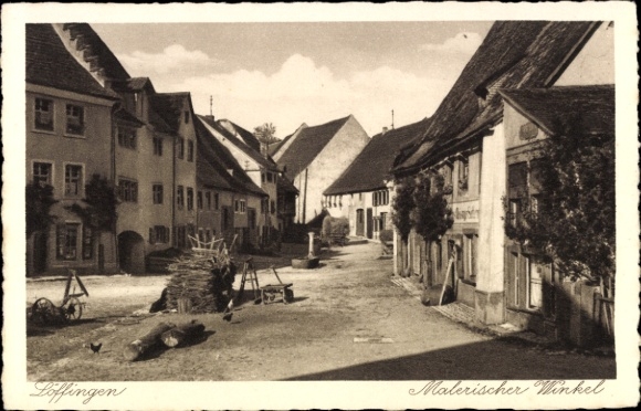 Postcard Löffingen in the Black Forest, Picturesque Corner