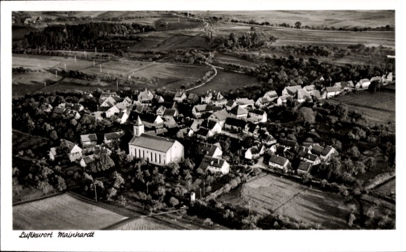 Postcard Mainhardt in Württemberg, aerial photograph