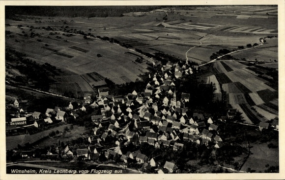 Postcard Wimsheim in the Enzkreis, aerial photograph