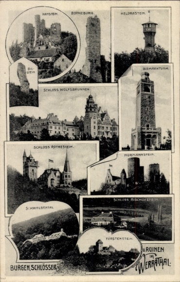 KP Meinhard Hessen, Zamek Wolfsbrunnen, Hanstein, Zamek Rothestein, Fürstenstein