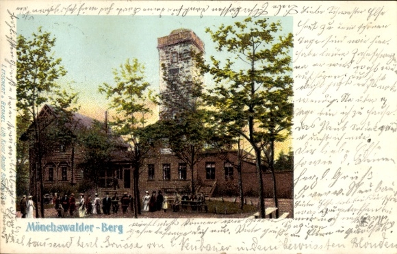 Ak Wilthen Kreis Bautzen, Gasthaus Mönchwalder Berg, Aussichtsturm
