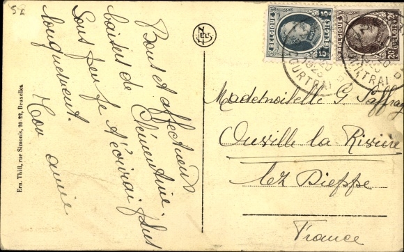Postcard Kortrijk Courtrai West Flanders, Kazerne van de Regimentsschool