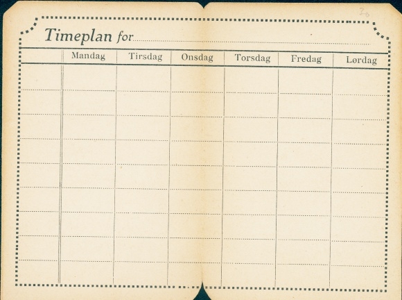 Folding timetable Bog & Blad Magasinet Odense
