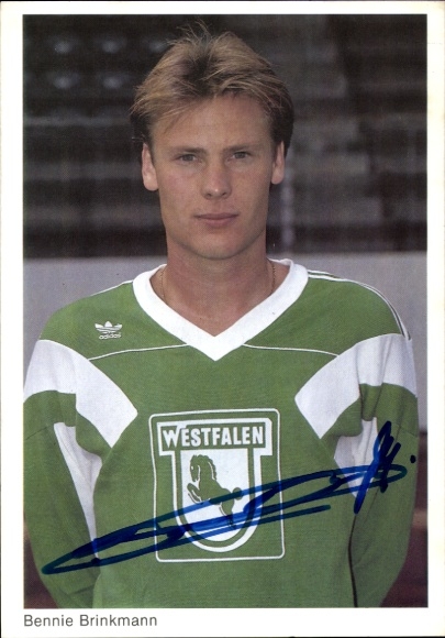 Autogrammkarte Fußballer Bennie Brinkmann, Preußen Münster, Autogramm