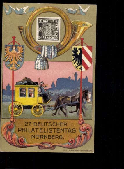 Postwaardestuk Ak PP 52 C1 01, 27e Duitse Filatelistendag 1921