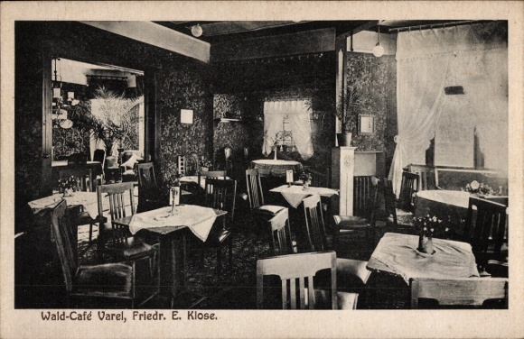 Postcard Varel in Oldenburg Jadebusen, Forest Cafe