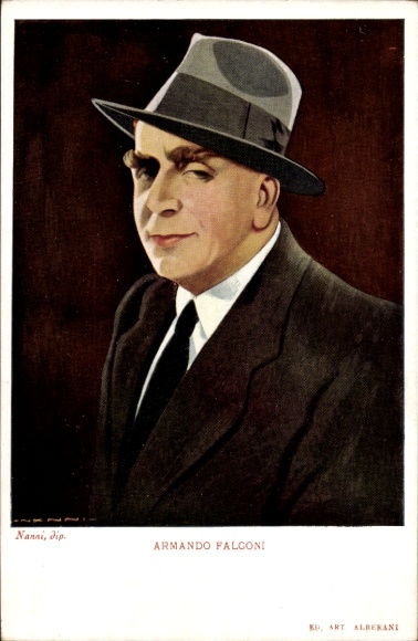 Artist Postcard Nanni, Actor Armando Falconi, portrait