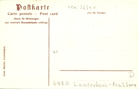 Postcard Lauterbach in Hesse, Eisenbach Castle