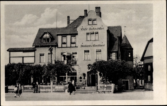 Postcard Dresden Bühlau, Restaurant Kaffee Schröder, Siegfried Rädel Square 4
