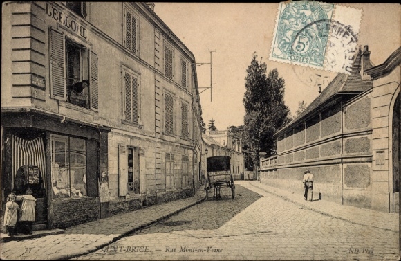 CPA Saint Brice sous Forêt Val d'Oise, Rue Mont en Veine