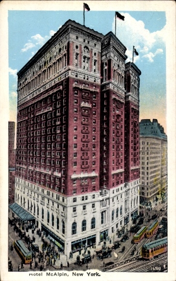 AK New York City USA, Hotel McAlpin, Broadway, subway