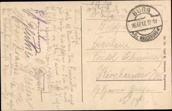Postcard Burg bei Magdeburg, cloister