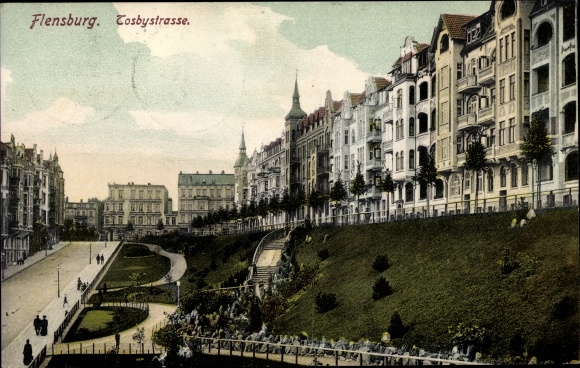 Ak Flensburg in Schleswig Holstein, Tosbystraße