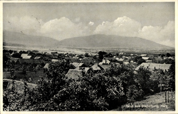 Ak Stapelburg Noordharz Saksen Anhalt, Panorama