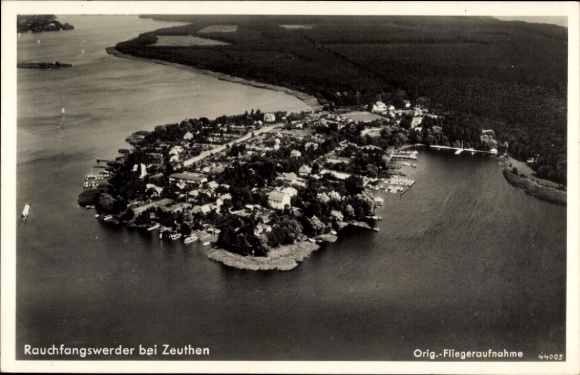 PC Berlin Köpenick Schmöckwitz Rauchfangswerder, Lake Zeuthen, aerial photo