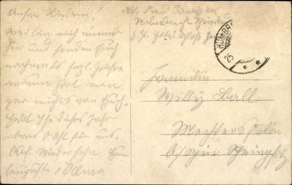 Postcard Nümbrecht in the Oberbergischer Kreis, main street