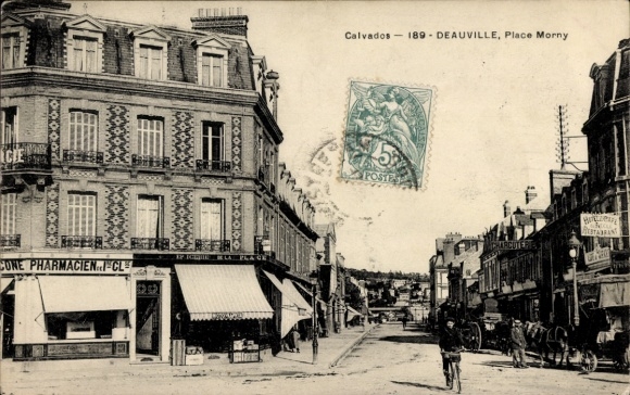 Ak Deauville Calvados, Place Morny
