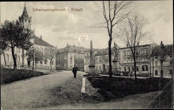 PC Johanngeorgenstadt in the Ore Mountains, lot from the monument