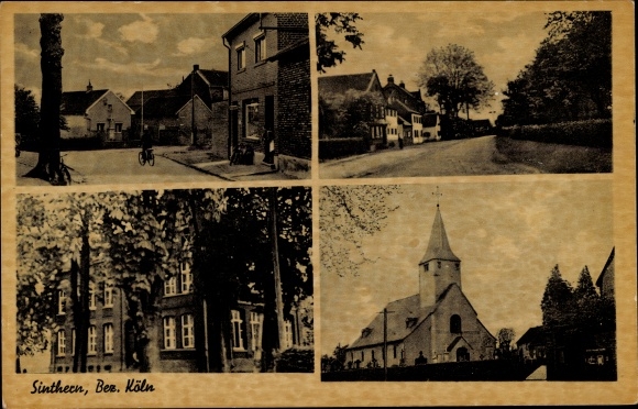 PC Sinthern Pulheim North Rhine-Westphalia, street section, church