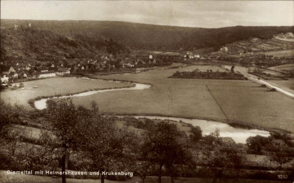 Postcard Heimarshausen Naumburg in Hesse, Krukenburg, Diemeltal