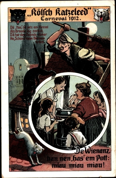 Artysta KP Kolonia nad Renem, Kölsch Katzenleed, Karnawał 1912, De Wienanz han nen has em Pott