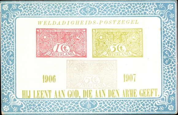 Briefmarken Ak Weldadigheids Postzegel 1906 - 1907
