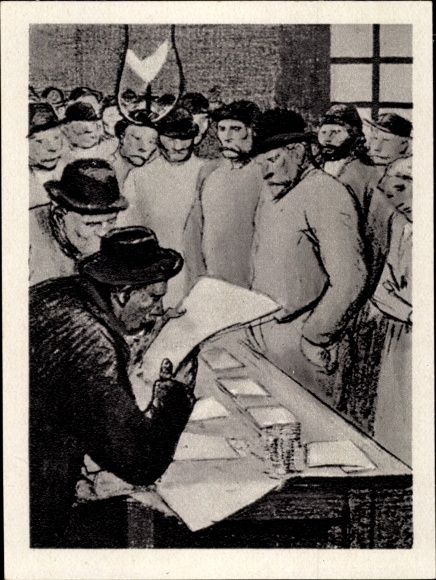 Collection picture history of the German labor movement, 33 payment of strike money