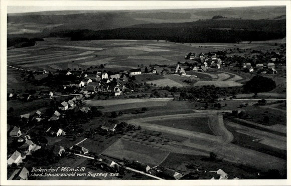 Ak Birkendorf im Schwarzwald Baden Württemberg, Luftaufnahme