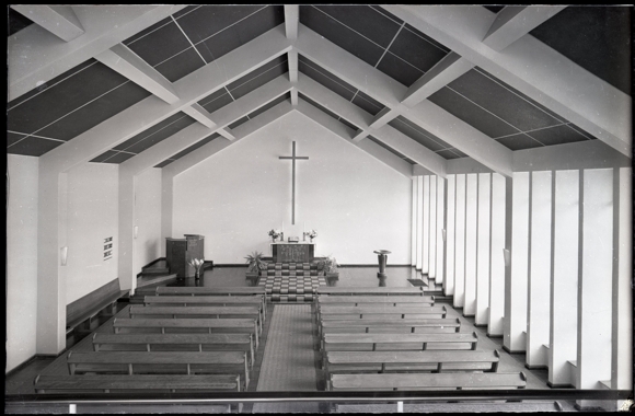 7 glass negatives Sprockhövel in the Ruhr area, church, general view, street