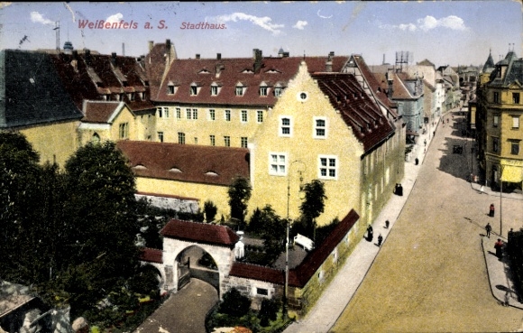 Ak Weißenfels im Burgenlandkreis, Partie am Stadthaus