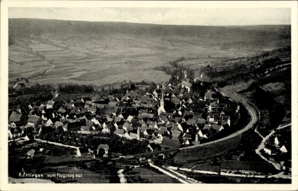 Postcard Röttingen an der Tauber Lower Franconia, aerial photograph