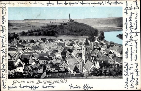 Postcard Burglengenfeld an der Naab Oberpfalz, total view