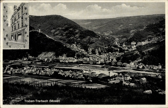 Ak Traben Trarbach an der Mosel, Panorama, Central Hotel