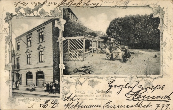 Postcard Mettmann in North Rhine Westphalia, restoration of the Flora