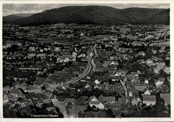 Ak Friesenheim in Baden, Fliegeraufnahme