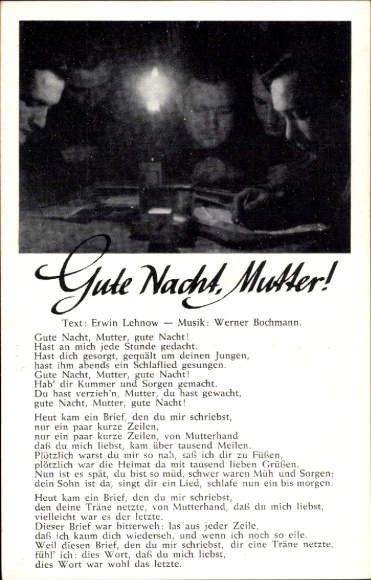 Lied Ak Gute Nacht Mutter, Erwin Lehnow, Werner Bochmann, Wehrmacht