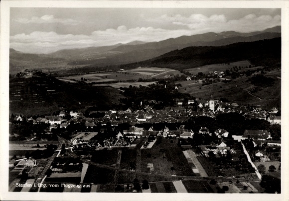 Postcard Staufen im Breisgau, aerial photograph