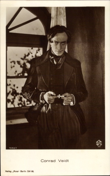 Postcard Actor Conrad Veidt, Portrait, Ross Verlag 1692 1