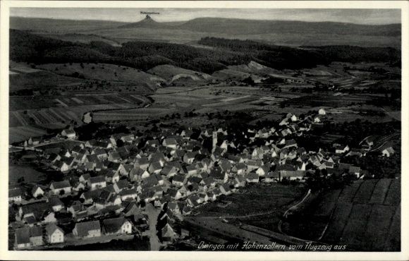 Ak Owingen Haigerloch im Zollernalbkreis, Fliegeraufnahme, Hohenzollern
