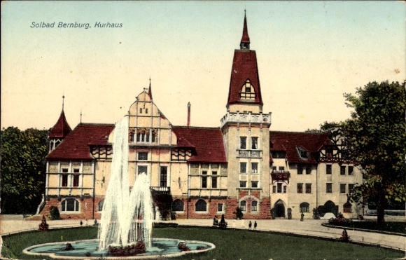 Postcard Bernburg an der Saale, Kurhaus
