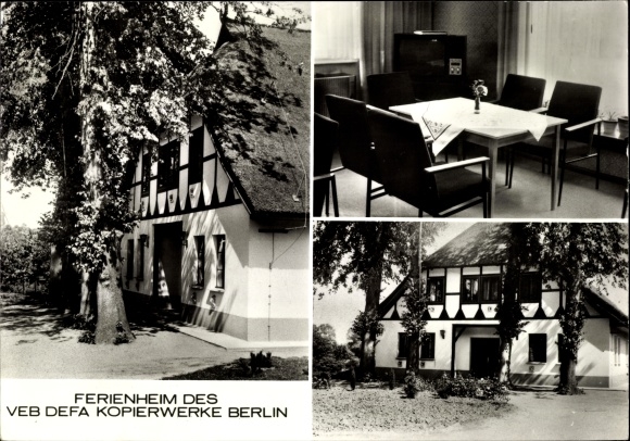 Postcard Klütz in Mecklenburg, Ferienheim des VEB DEFA Kopierwerke Berlin