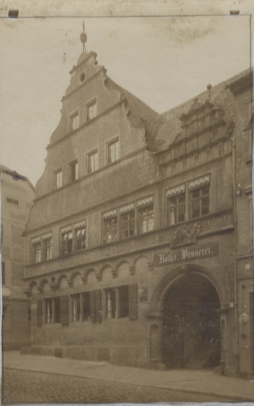Original photo Schweinfurt, Obere Straße with Roth's Brewery and Inn, around 1900