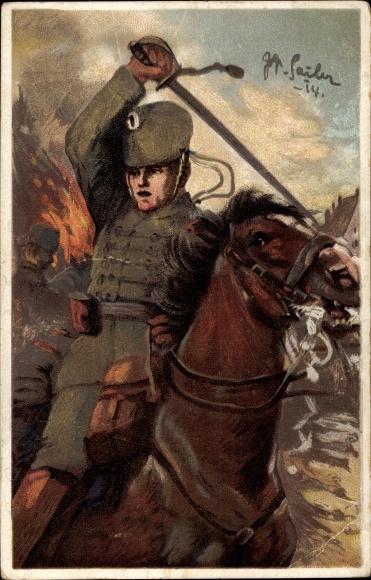 Künstler Ak Sailer, J. A., Prinz Friedrich Karl in Lüttich