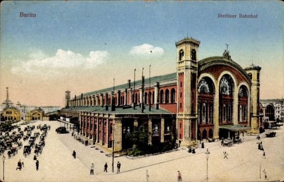 Postcard Berlin Mitte, Stettiner Bahnhof