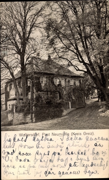 Postcard Waltersdorf Mohlsdorf Teichwolframsdorf, Teilansicht