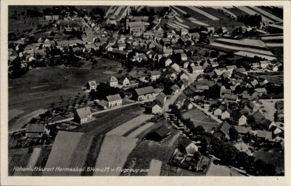 Postcard Hermeskeil in the Hunsrück, aerial photograph