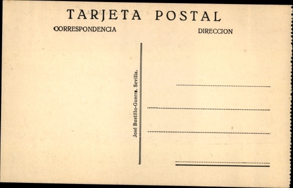 Postcard Sevilla Andalusien, Station of the Plaza de Armas